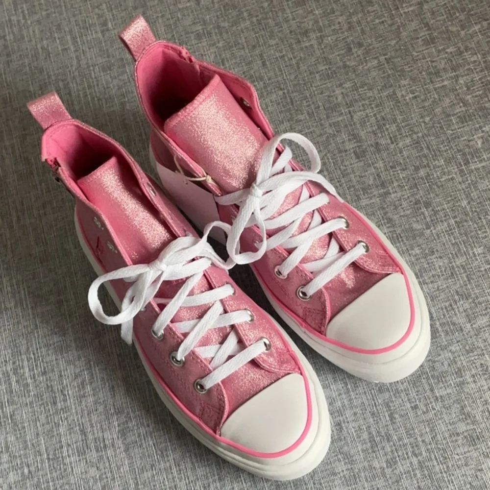 New Converse All Star Sparke Pink Platform High-Top Sneakers Junior 6/ Womens 8